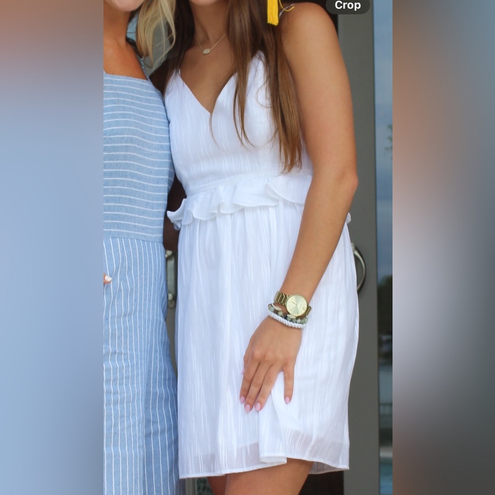 BCBG white short dress